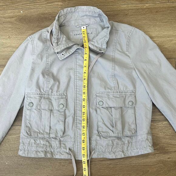 Aeropostale Utility Military Cropped Jacket Women's Size XL - Picture 9 of 10